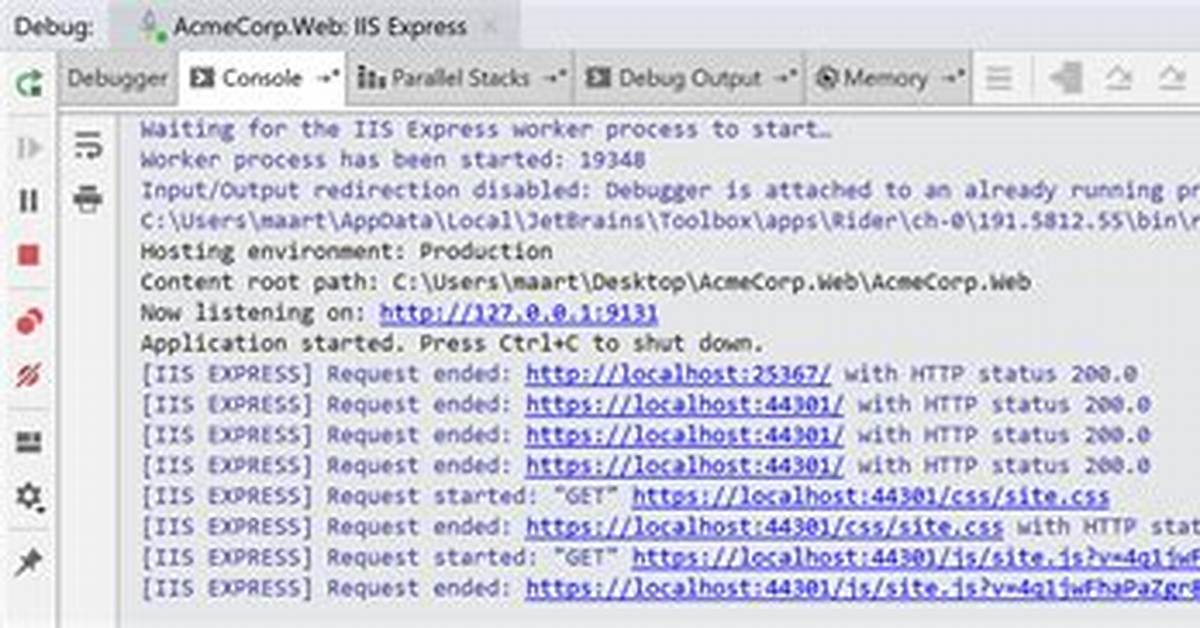 Iis Express Debug Mode Issue