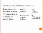 Immanence Definition