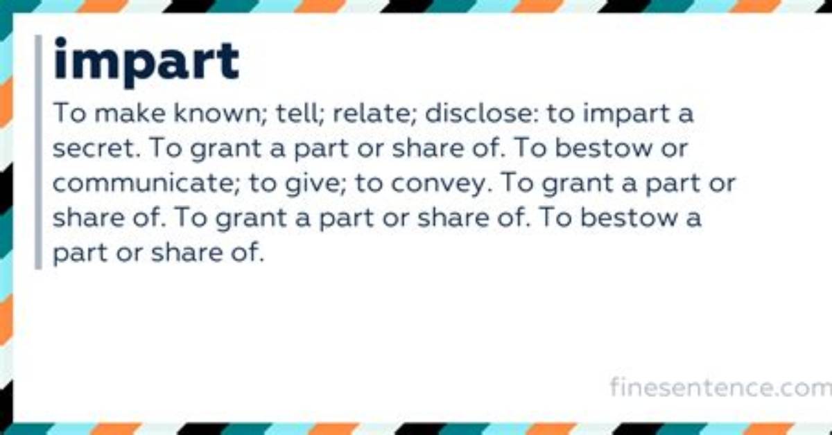 Impartation Meaning