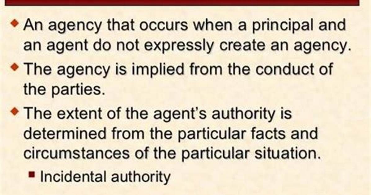 Implied Agency