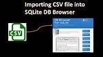 Import Csv to Sqlite