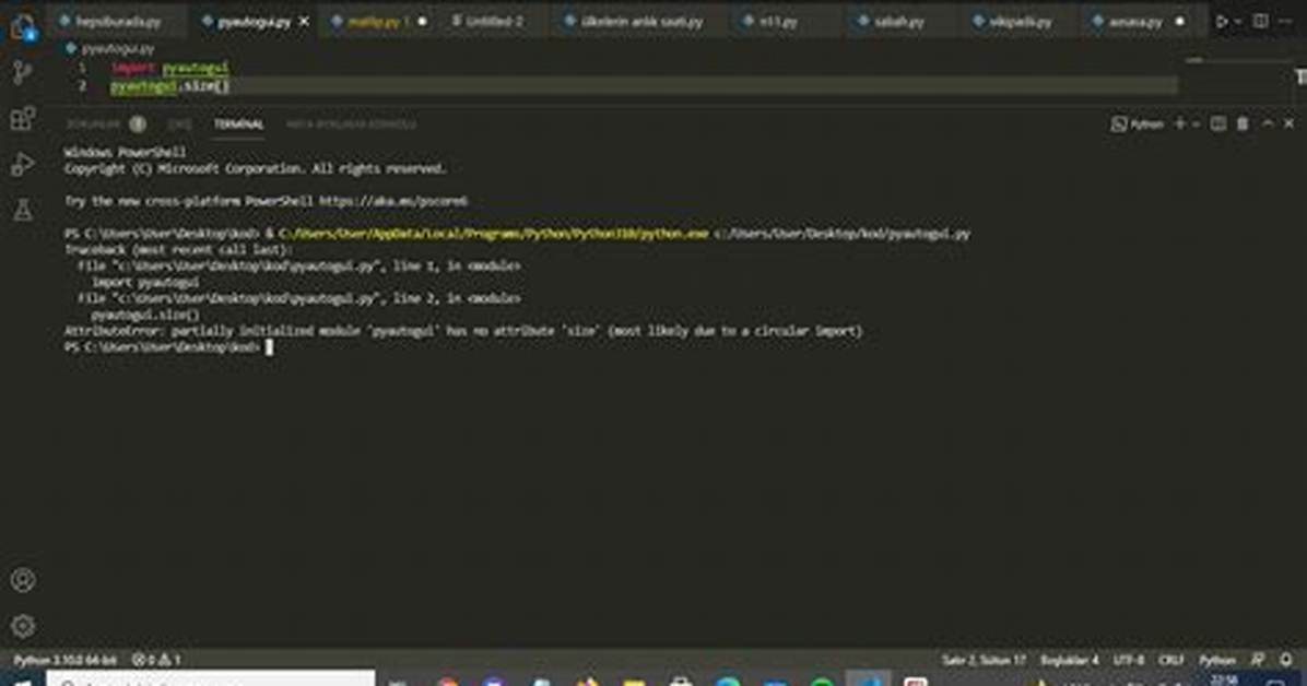 Import Error for Pyautogui
