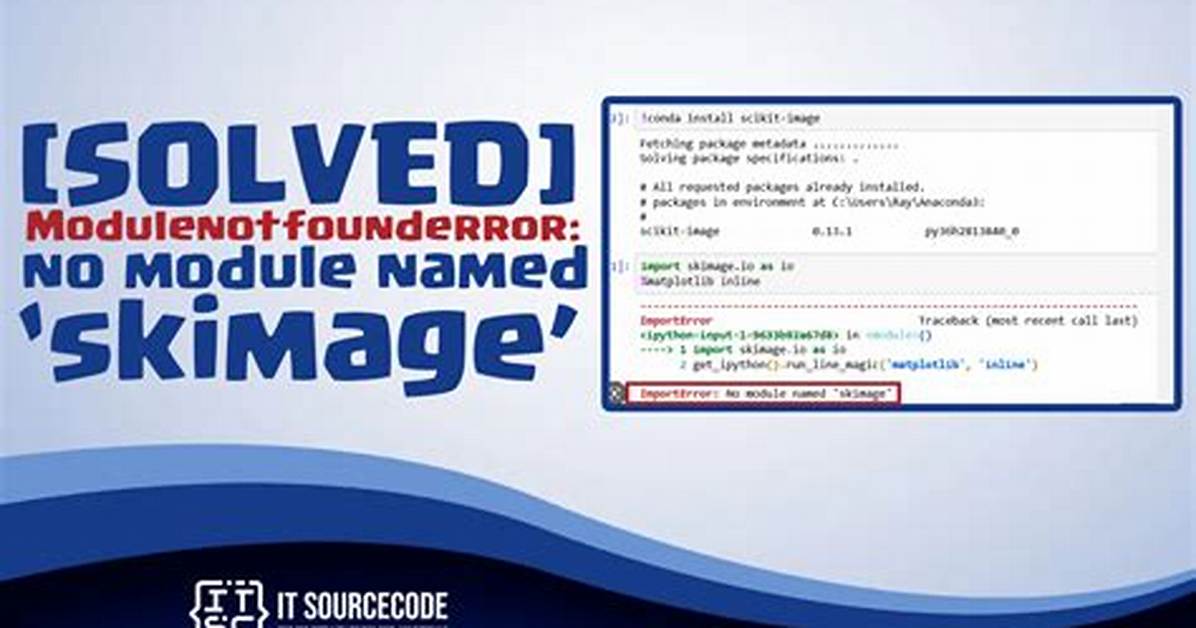 Import Error No Module Named Skimage
