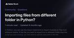 Importing Files from Different Folder