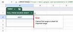 Importrange: Error: Cannot Find Range or Sheet for Imported Range