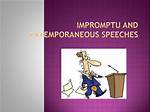 Impromptu Definition
