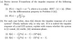 Impulse Response and Z Transform Question?