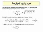 In a Pooled Variance?