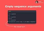 In() Arg Is an Empty Sequence?