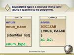 In Enumerated Data Type?
