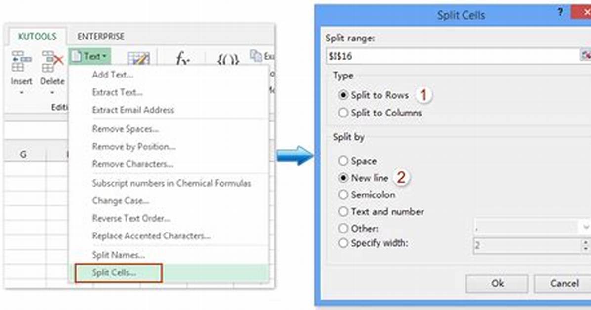 In Excel - Split a Row into Multiple Rows