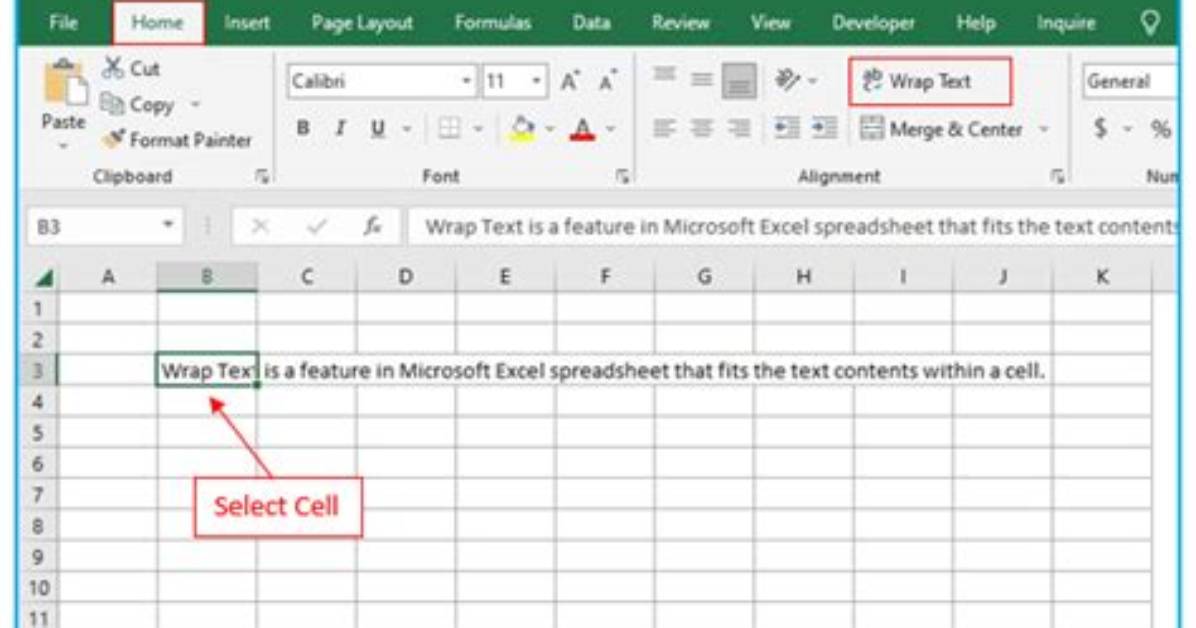 In Excel Wrap Text?