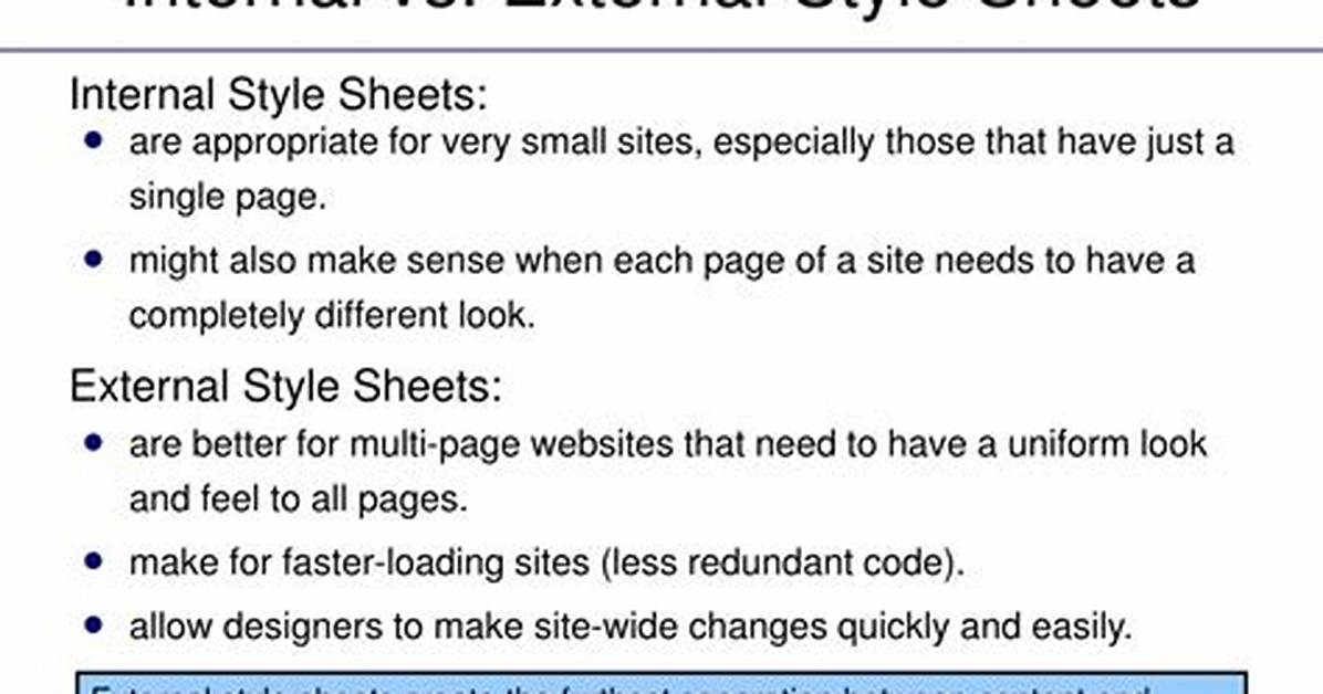In External Style Sheets?