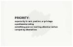 In First Priority Meaning?