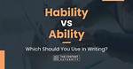 In Hability or Ability?