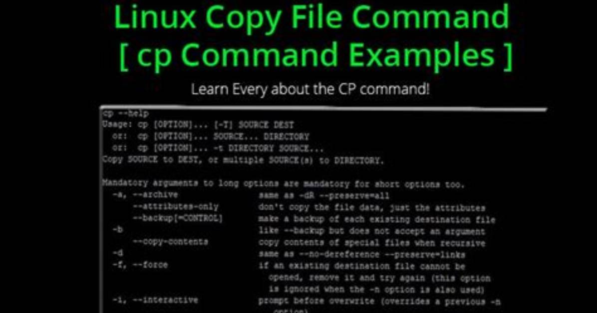 In Linux Copy Command?
