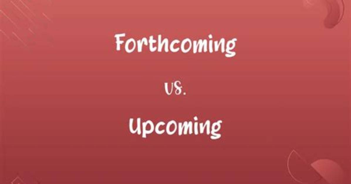 In Press vs Forthcoming?
