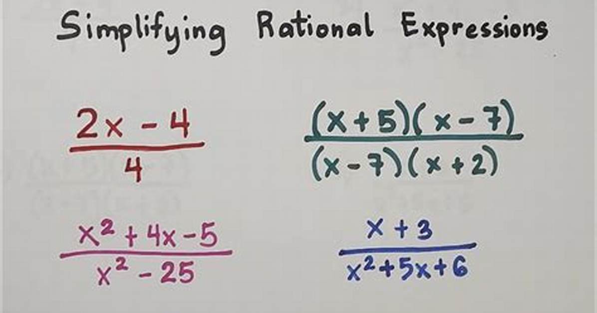 In Simplifying a Rational Algebraic Expression?