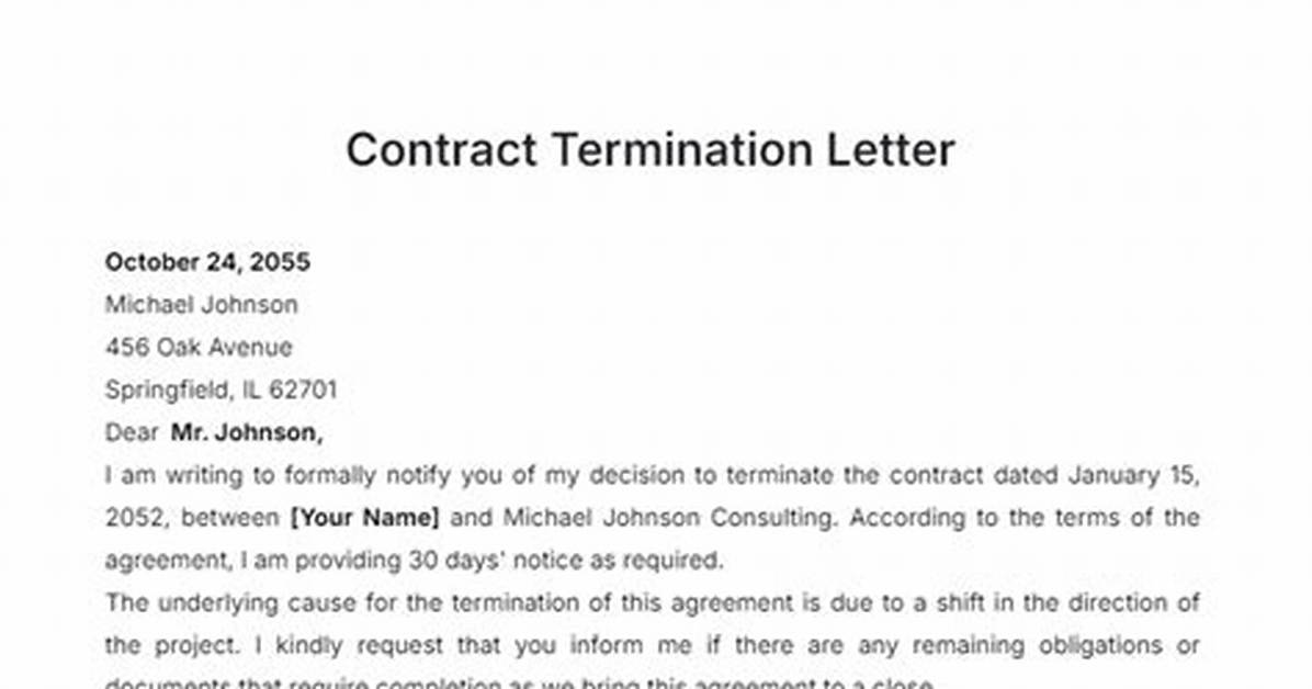 In Terminating the Contract?