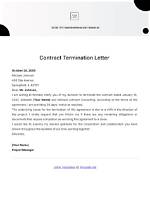 In Terminating the Contract?