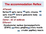 In the Accommodation Reflex?