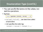 In the Enumeration Type?