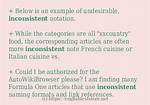 Inconsistent in a Sentence?