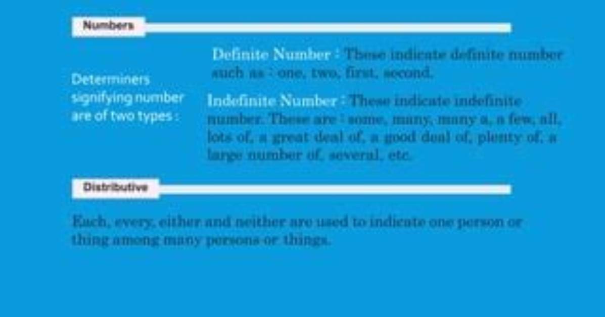 Indefinite Number