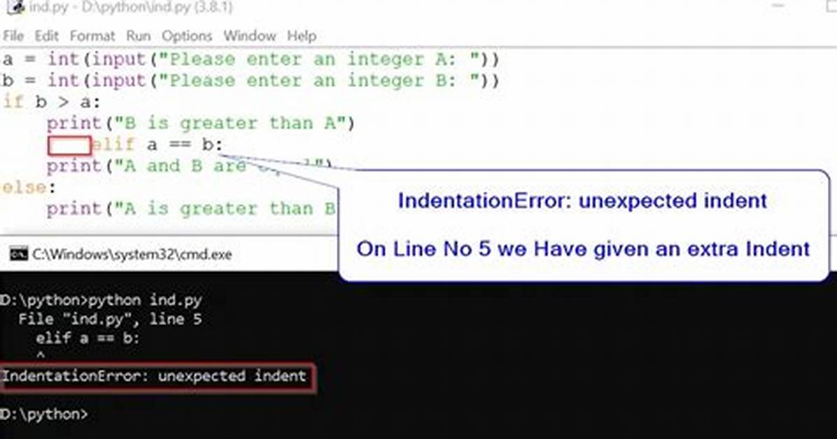 Indentationerror: Unexpected Indent Error