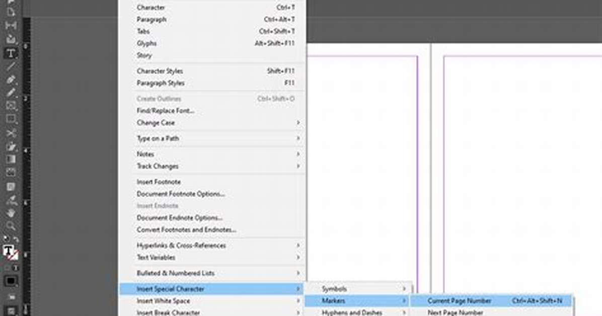 Indesign Insert Page Number