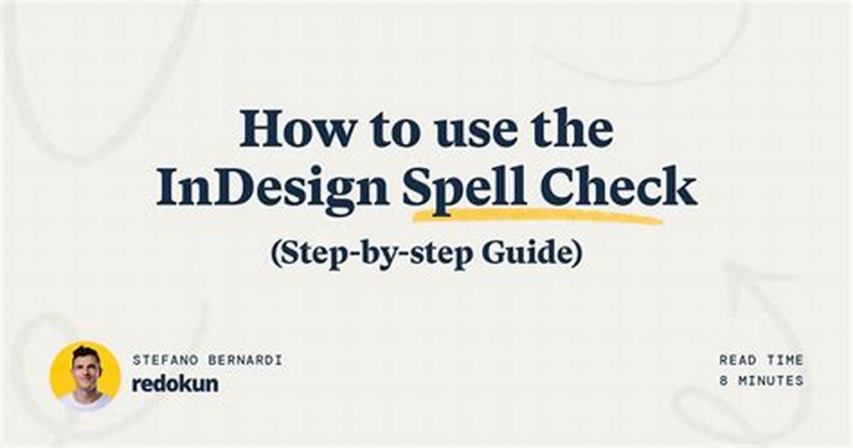 Indesign Spell Check