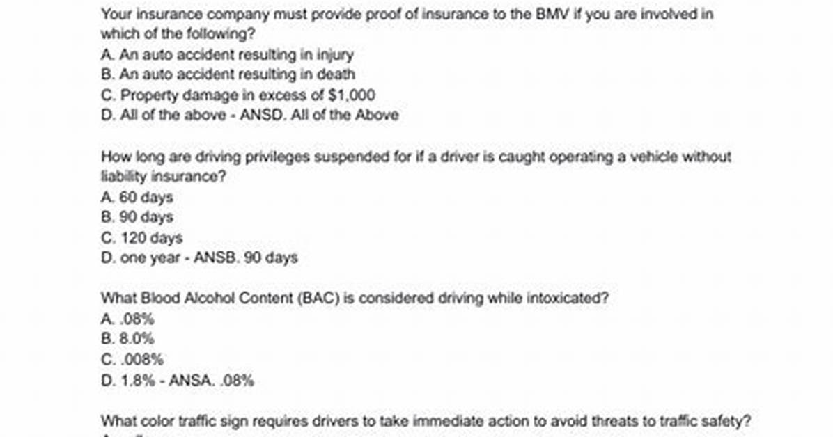 Indiana Drivers Test