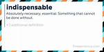 Indispensable Meaning