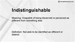 Indistinguishable