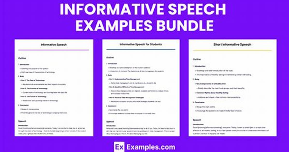 Informative Speech Examples
