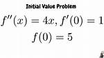 Initial Value/Differential Equations Problem