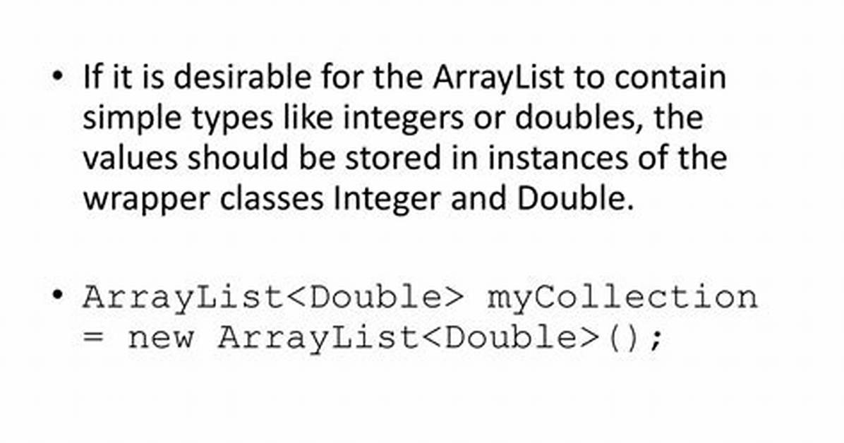 Initialize Arraylist with Doubles
