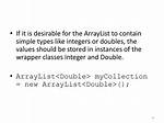 Initialize Arraylist with Doubles