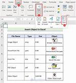 Insert Object in Excel