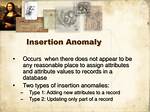 Insertion Anomaly