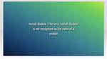 Install-Module: the Term 'Install-Module' Is Not Recognized as the Name of a Cmdlet