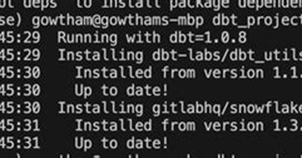 Installed Dbt but Getting Error "Dbt Command Not Found Error"
