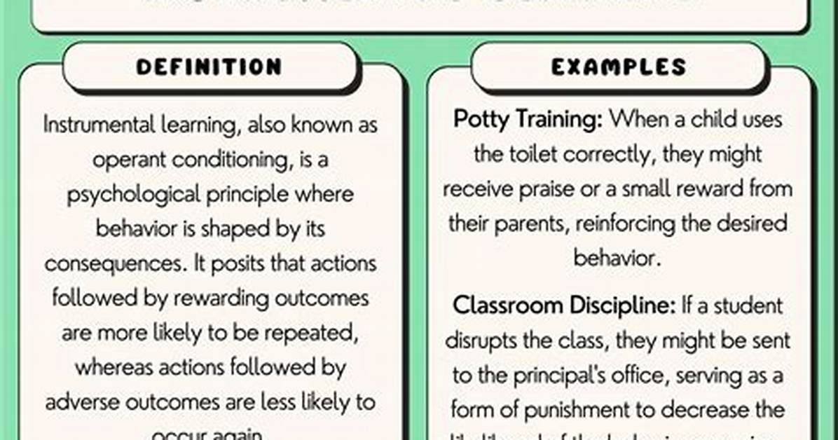 Instrumental Learning