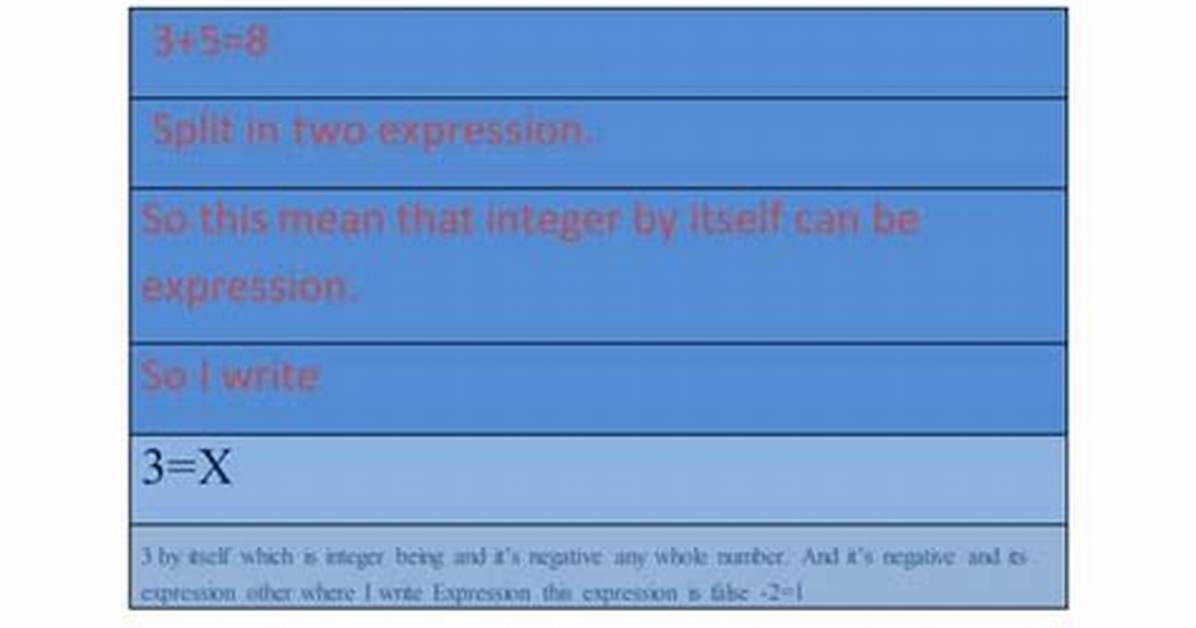 Integer Expression
