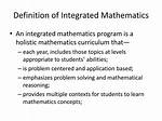 Integrated Math Definition