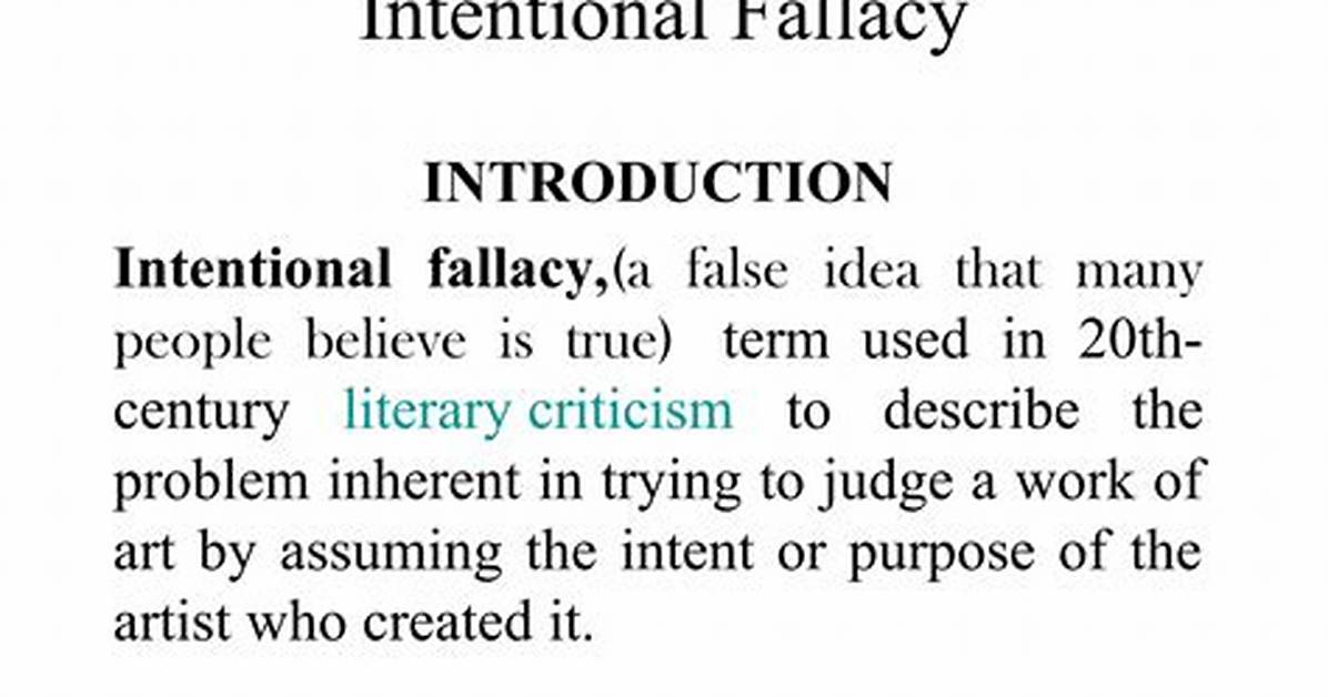 Intentional Fallacy