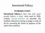 Intentional Fallacy