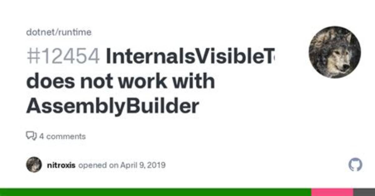 Internalsvisibleto Does Not Work