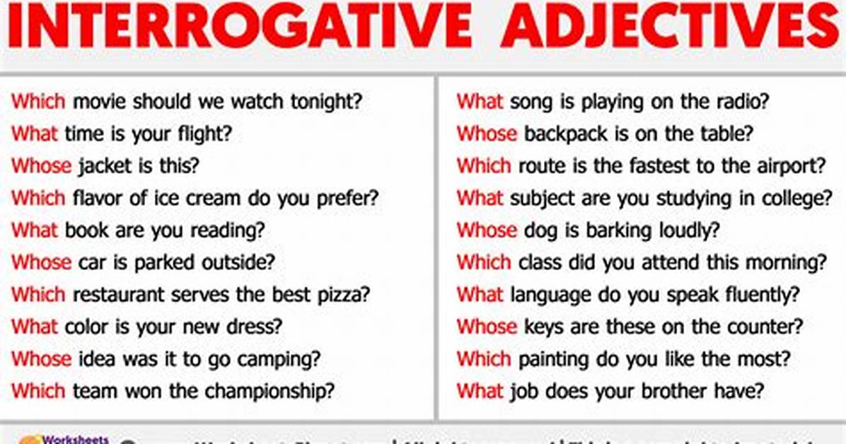 Interrogative Adjective