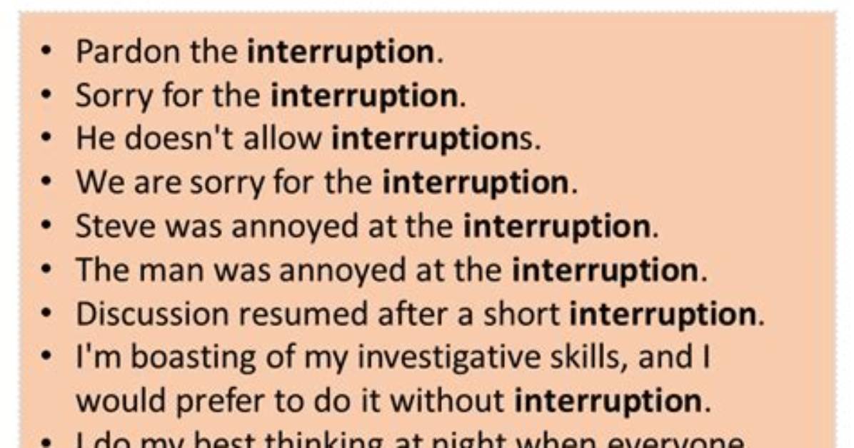 Interruption in a Sentence?